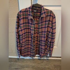 Lands' End Womens Casual Plaid Shirt